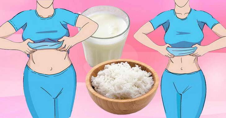 Kefir-arroz dieta pisua galtzen